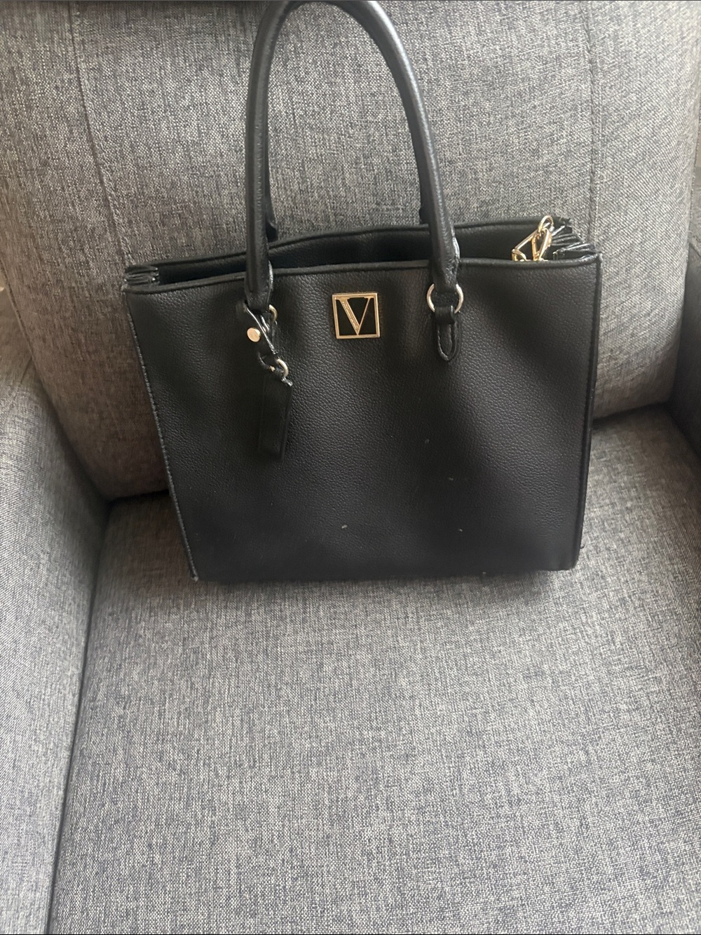 Victoria's Secret Black Tote with Gold Logo